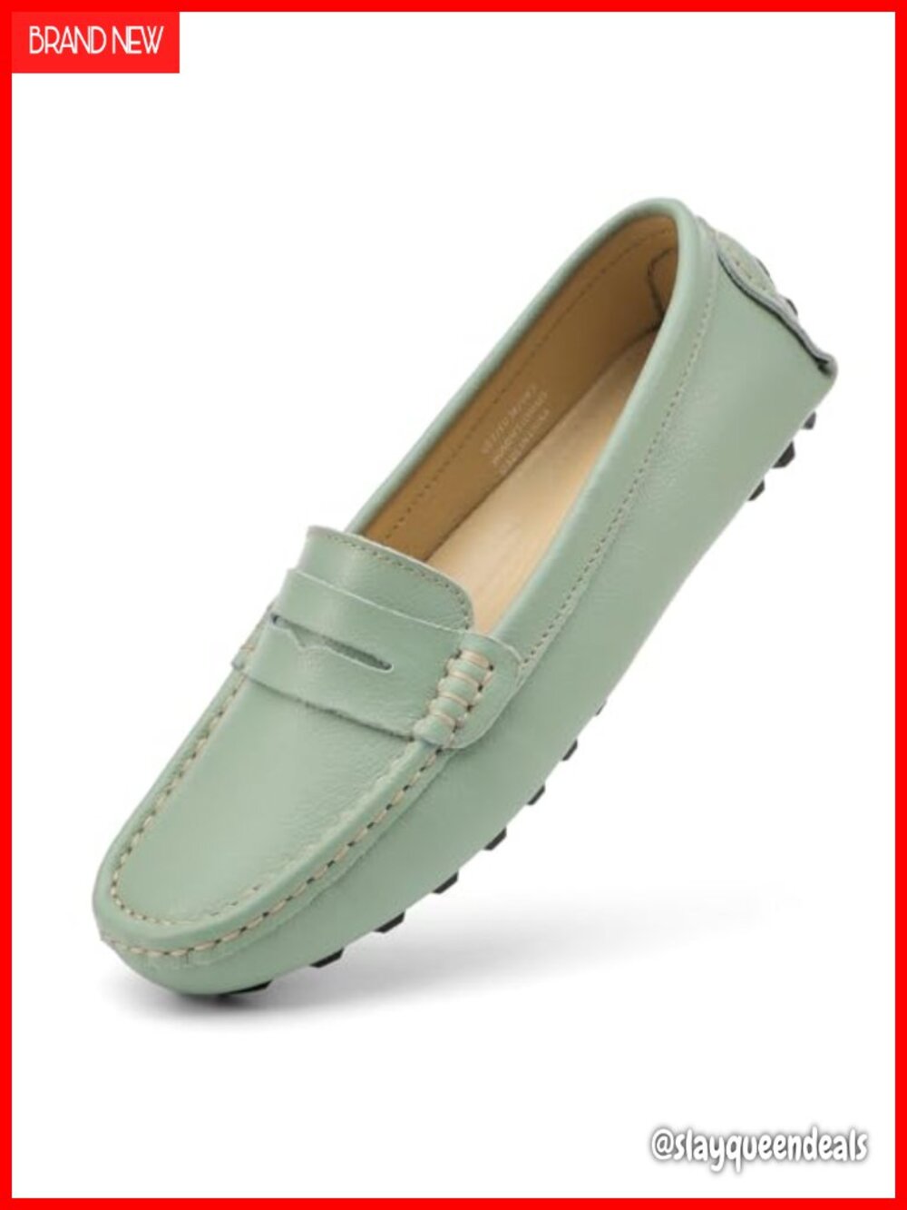 Handmade Genuine Leather Penny Loafers Slip-On Walking Flats